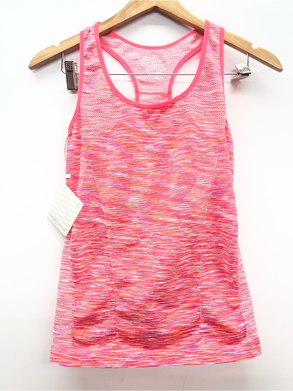 Connection 18 coral calypso spacedye racerback tank top